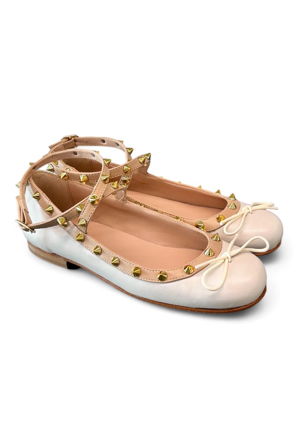 Ballerina cintini e borchie white The Icona 