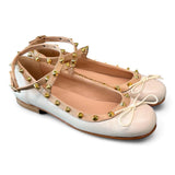 Ballerina cintini e borchie white The Icona 