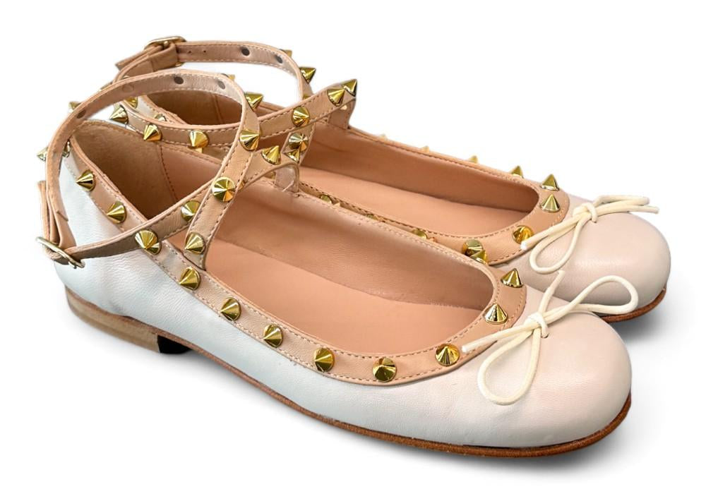 Ballerina cintini e borchie white The Icona 