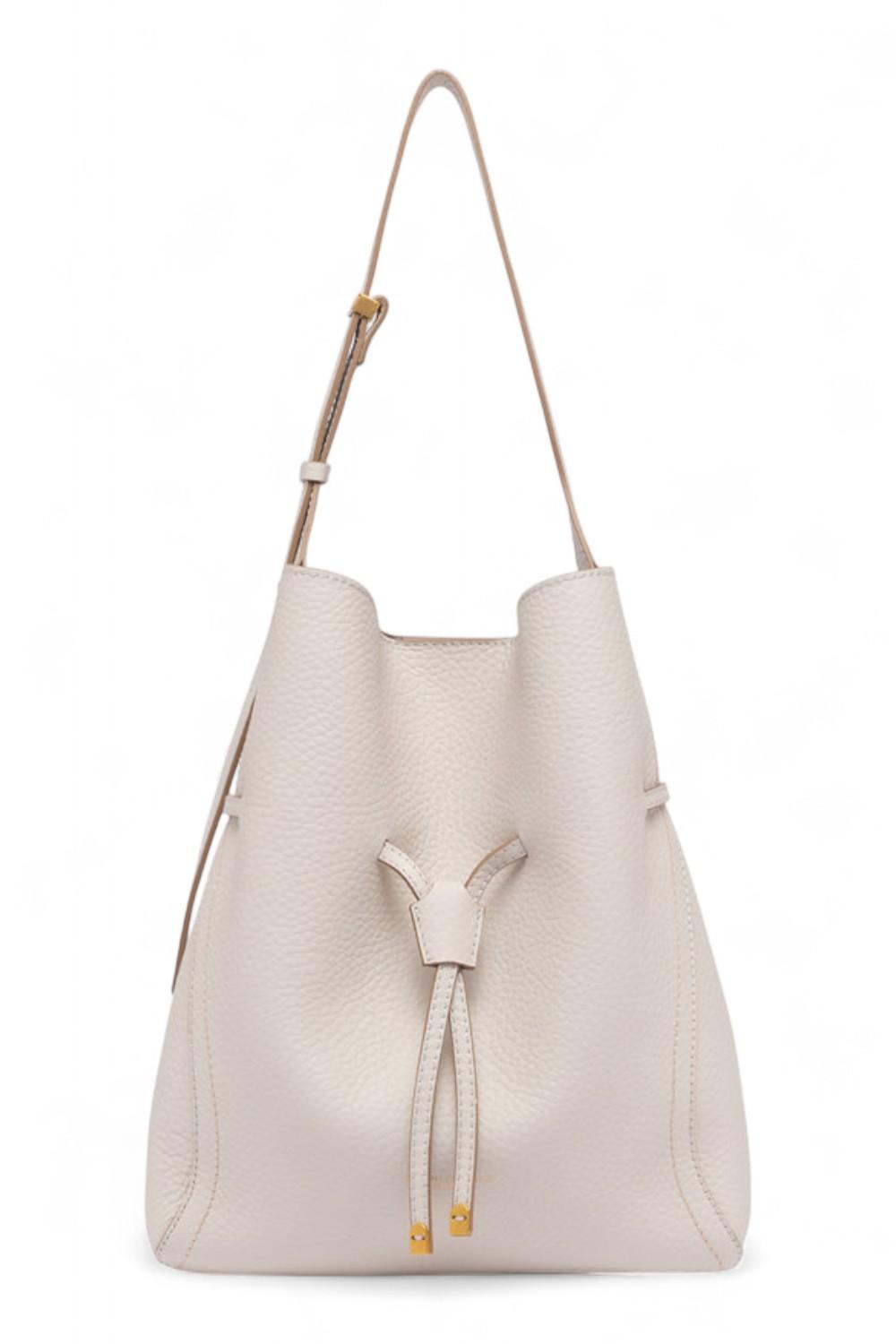 Secchiello Sienna pelle sabbia Gianni Chiarini<BR/> 