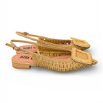 Slingback rafia intrecciata naturale Bibi Lou<BR/> 