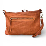 Borsina tracolla intreccio vintage cuoio scuro<BR/> 