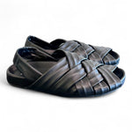 Sandalo flat intrecci nero Patrizia Bonfanti 