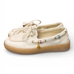 Scarpa barca nappa latte Gioplus 
