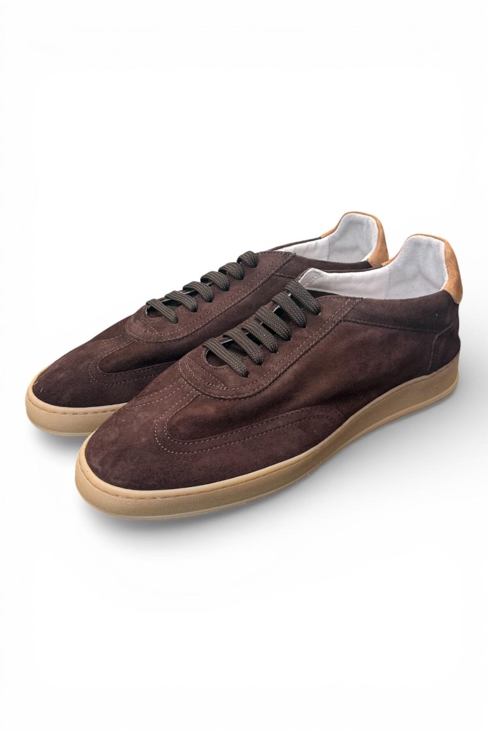 Sneaker uomo Soldini 80 Akira suede brown taffy<BR/> 