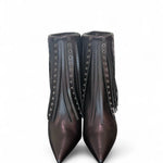 Stivaletto con frange in pelle nera Chantal 