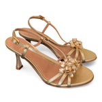Sandalo gioiello oro tacco 70 Chantal<BR/> <BR/> 
