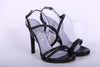 Sandalo plateau strass nero tacco 10 Albano