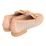 Mocassino pelle e rafia nude Les Tulipes 