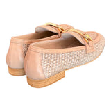 Mocassino pelle e rafia nude Les Tulipes 