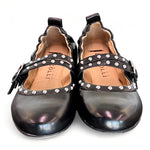 Ballerina cintini pelle nera Dei Colli<BR/> 