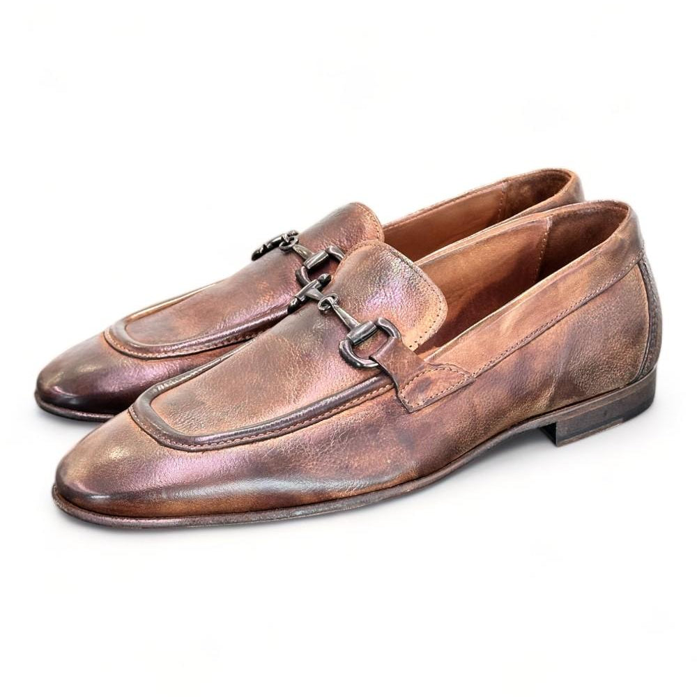 Mocassino accessorio cuoio tuffato Pawelks<BR/> 