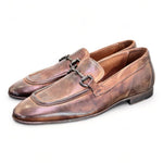 Mocassino accessorio cuoio tuffato Pawelks<BR/> 