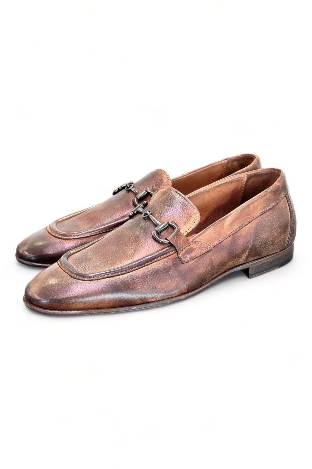 Mocassino accessorio cuoio tuffato Pawelks<BR/> 
