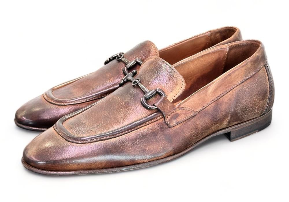 Mocassino accessorio cuoio tuffato Pawelks<BR/> 