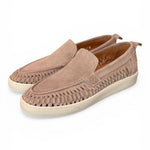 Mocassino cassetta suede intreccio beige Pawelks<BR/> <BR/> 