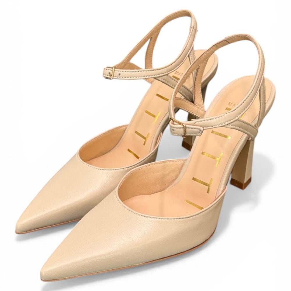 Slingback cintino pelle osso Matteo Pitti 