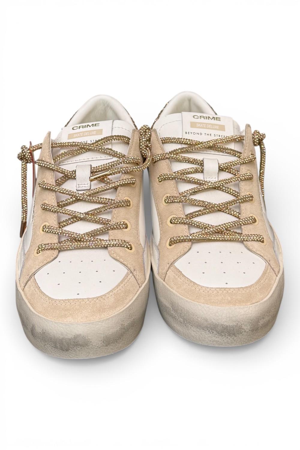 Sneaker De Luxe bianca beige Crime London sw. 