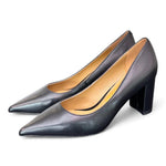 Decolté vitello nero tacco grosso CHICONIC<BR/> 