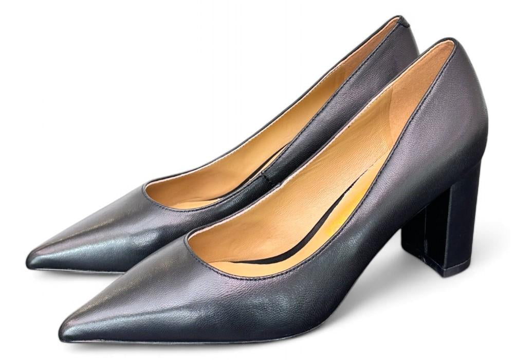 Decolté vitello nero tacco grosso CHICONIC<BR/> 