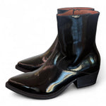 Stivaletto texano lucido nero Matteo Pitti 