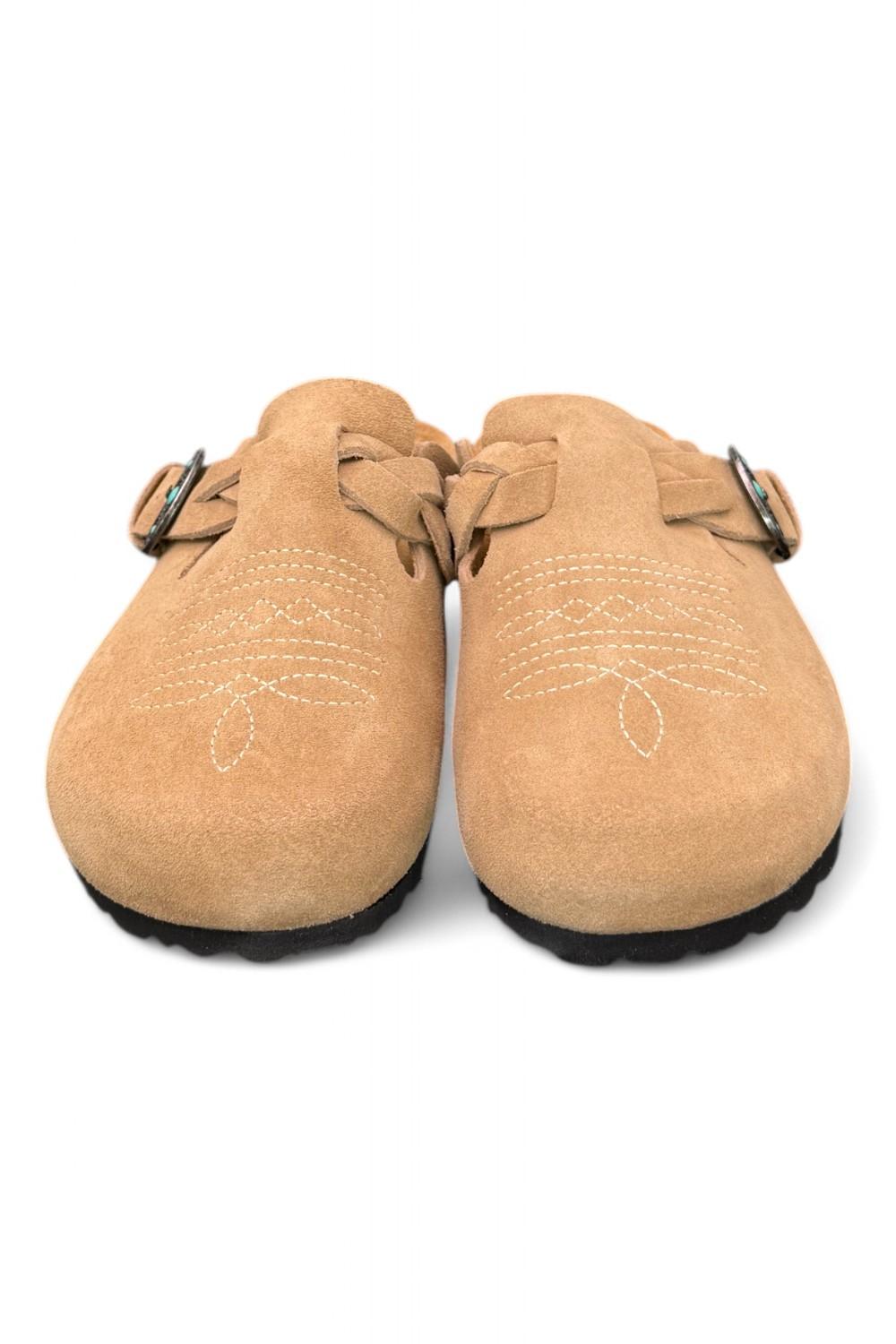 Sabot Tex ricami Taji by Lagoa suede nocciola 