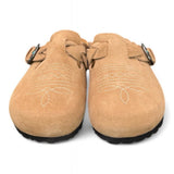 Sabot Tex ricami Taji by Lagoa suede nocciola 