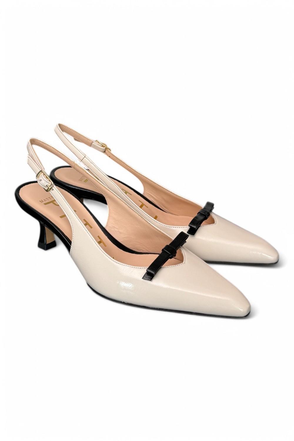 Slingback fiocco color latte Matteo Pitti 