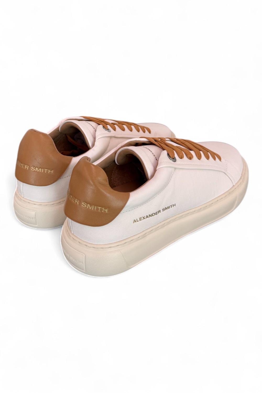 Sneaker uomo Soho white mustard Alexander Smith<BR/> 