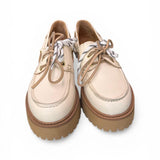 Scarpa barca XL pelle bianca Antica Bottega<BR/> 