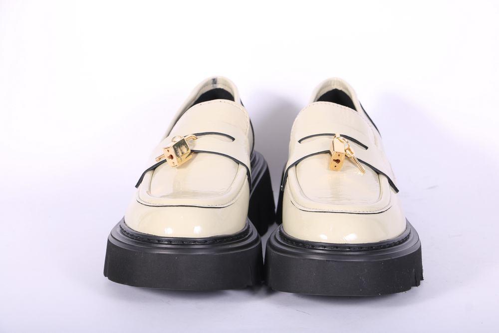 Mocassino lucchetto naplak panna XL Stokton<BR/> 