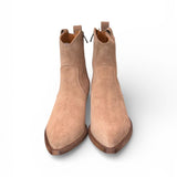 Stivaletto texano corto suede beige Ranye<BR/> 