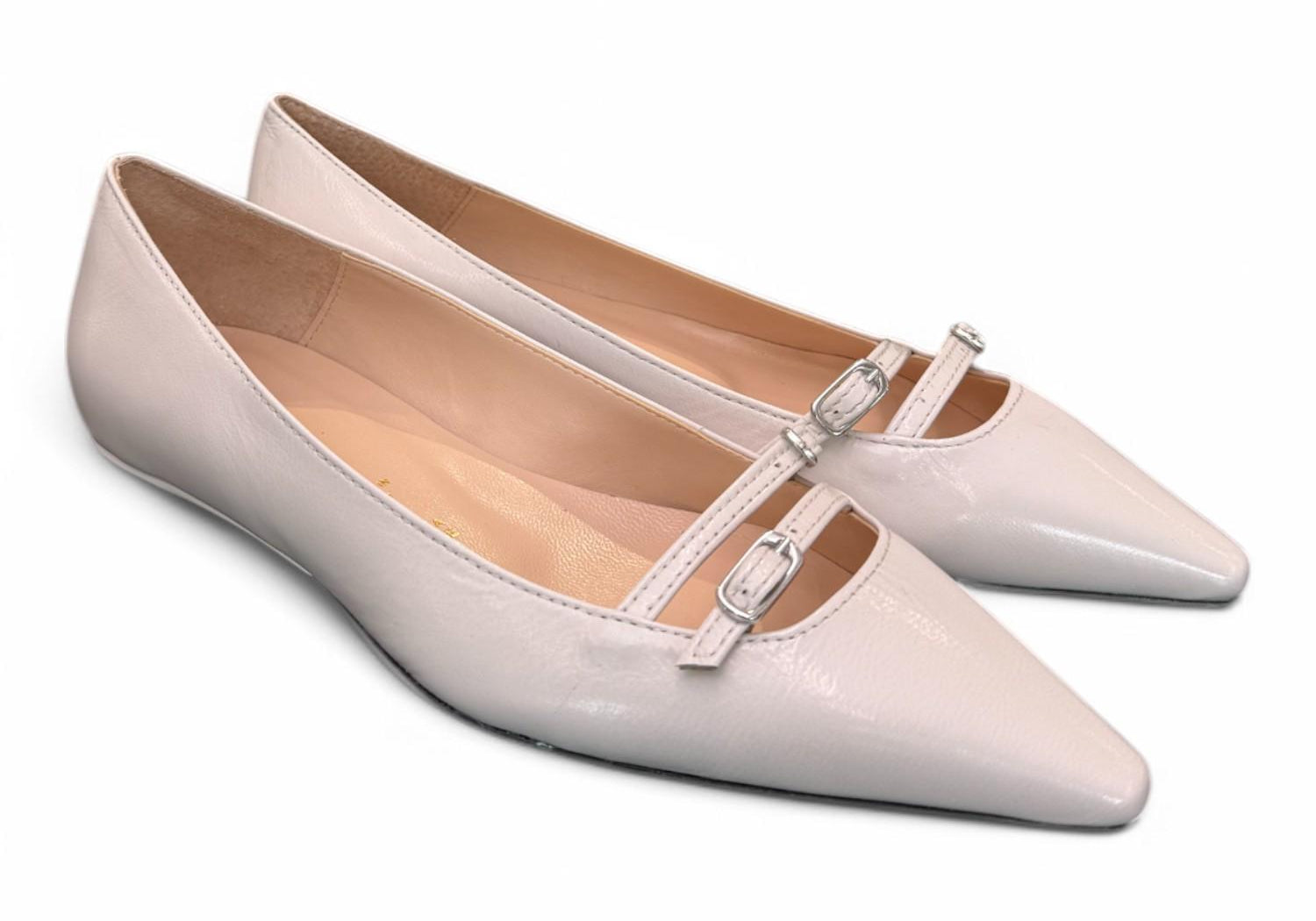 Ballerina cintino pelle sasso flat Les Autres<BR/> 