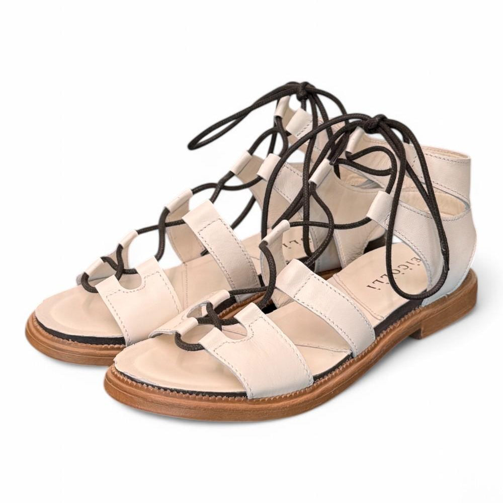 Sandalo schiava pelle latte Fabbrica dei Colli<BR/> 