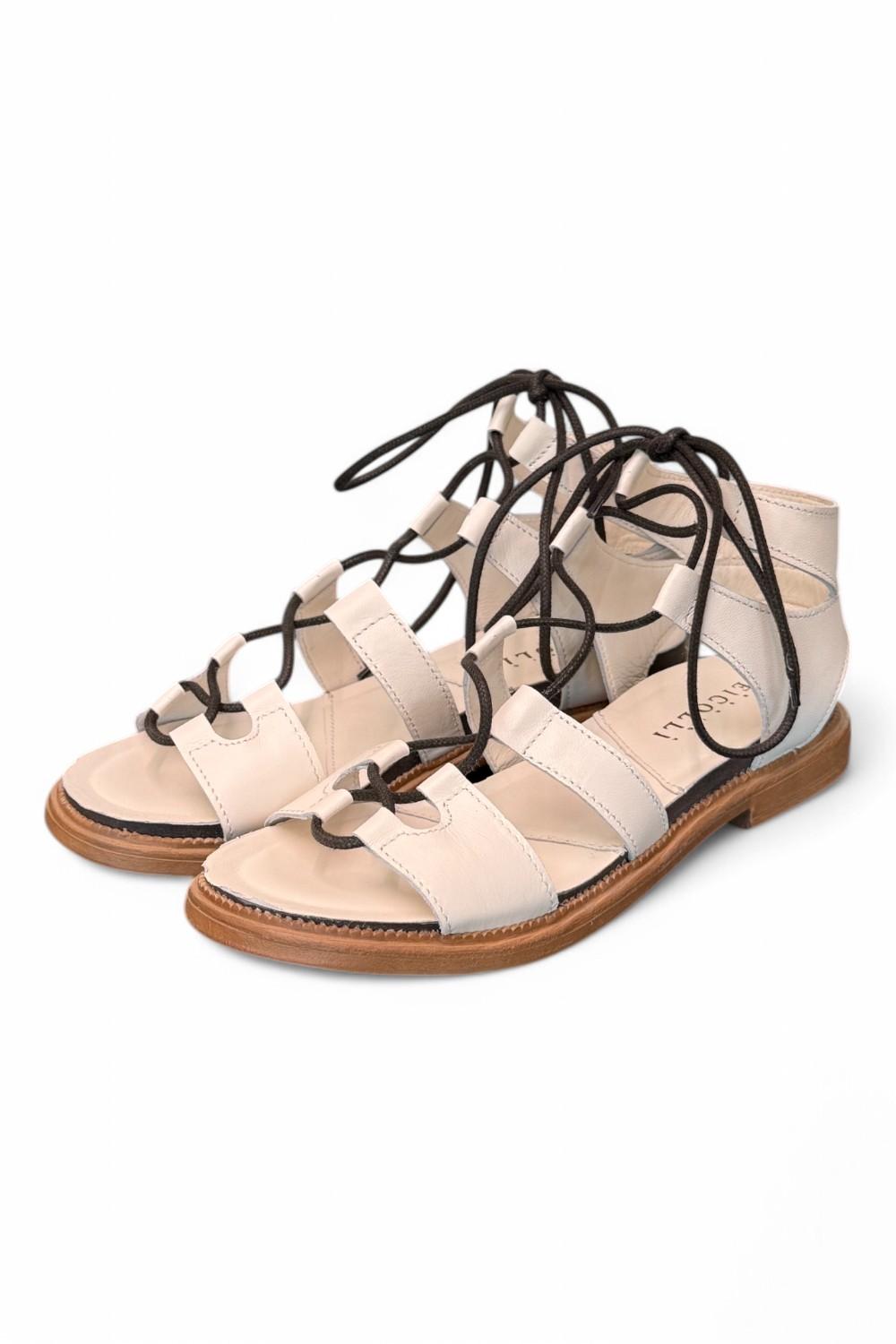 Sandalo schiava pelle latte Fabbrica dei Colli<BR/> 