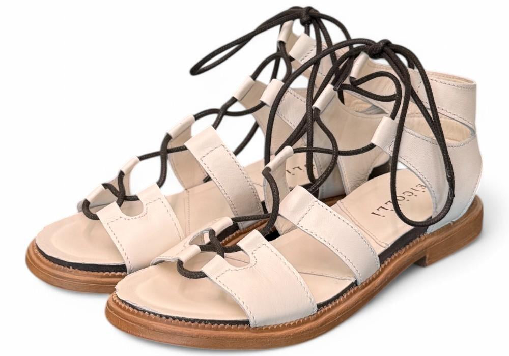 Sandalo schiava pelle latte Fabbrica dei Colli<BR/> 
