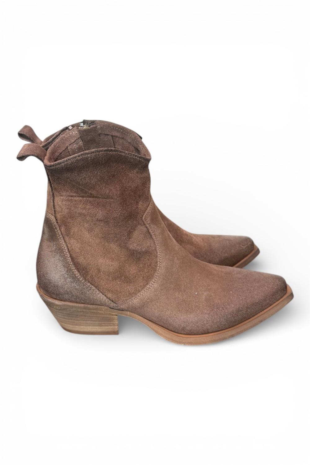 Stivaletto texano suede mustang Metisse<BR/> 