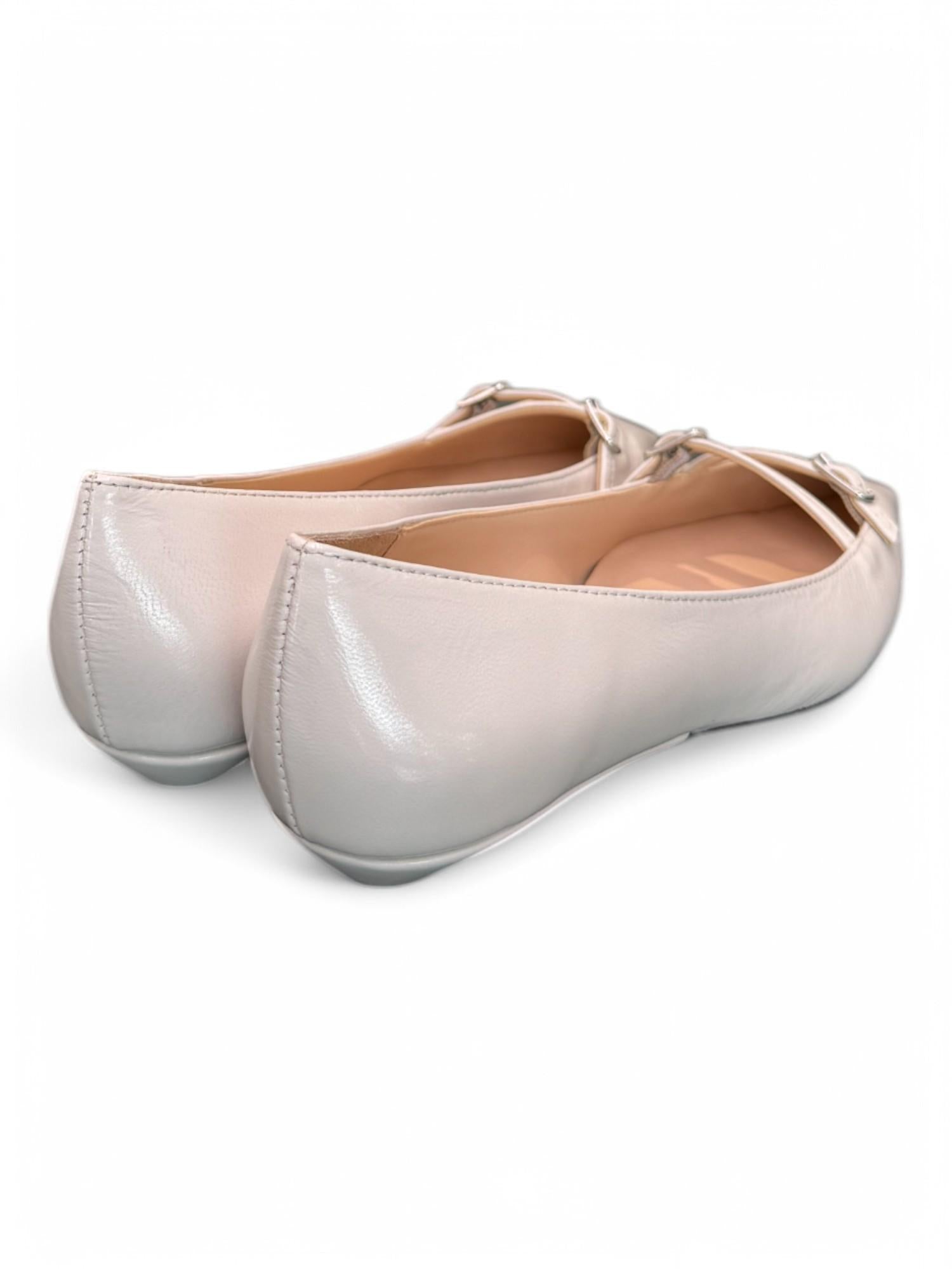 Ballerina cintino pelle sasso flat Les Autres<BR/> 