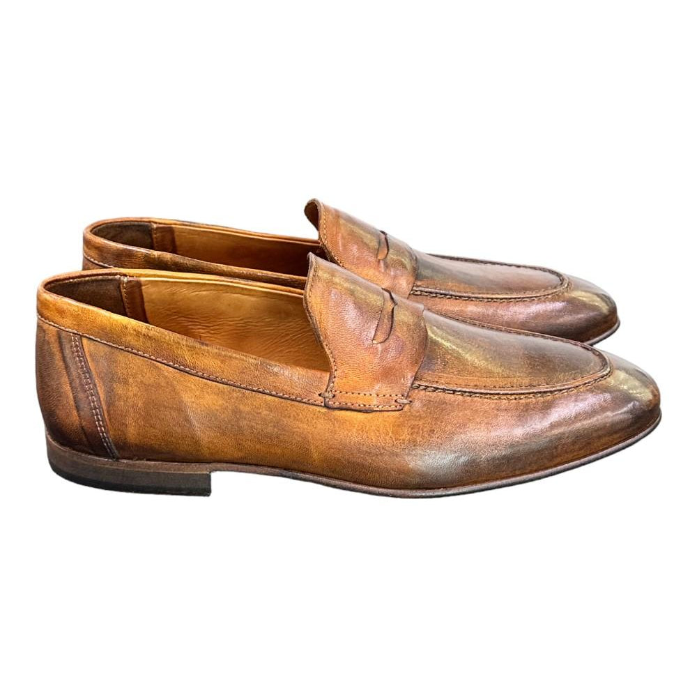 Mocassino cuoio tuffato Pawelks<BR/> 