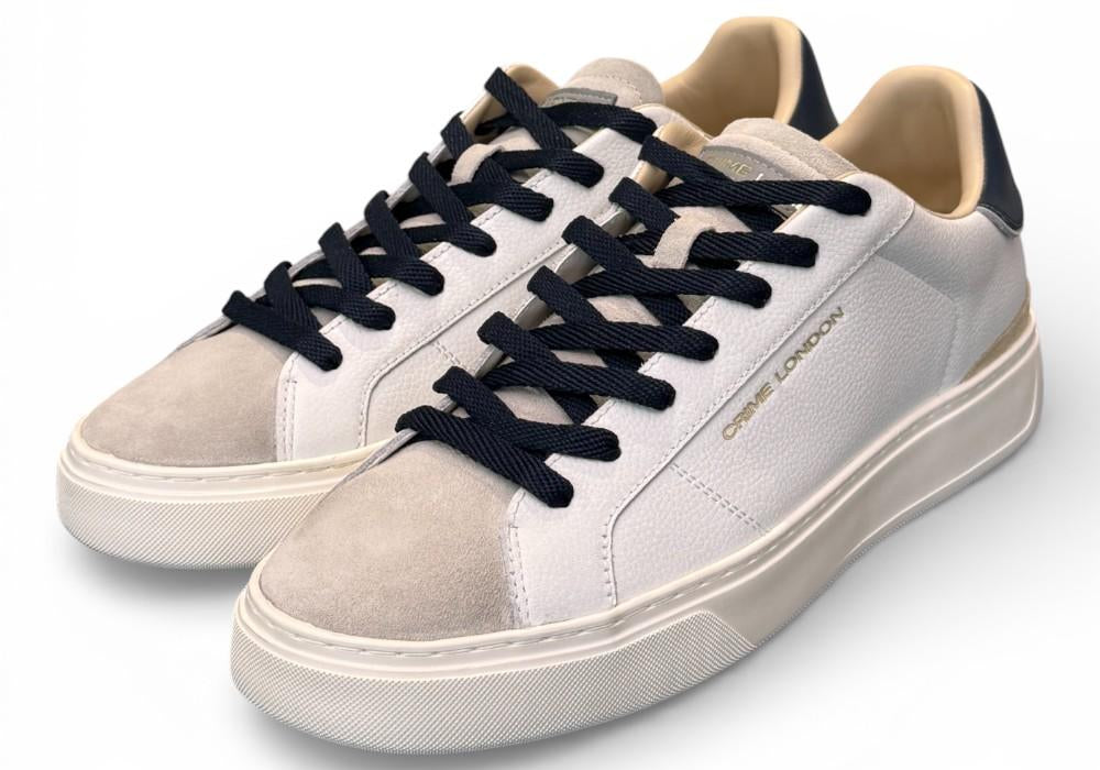 Sneaker bianca grigia blu Crime London 