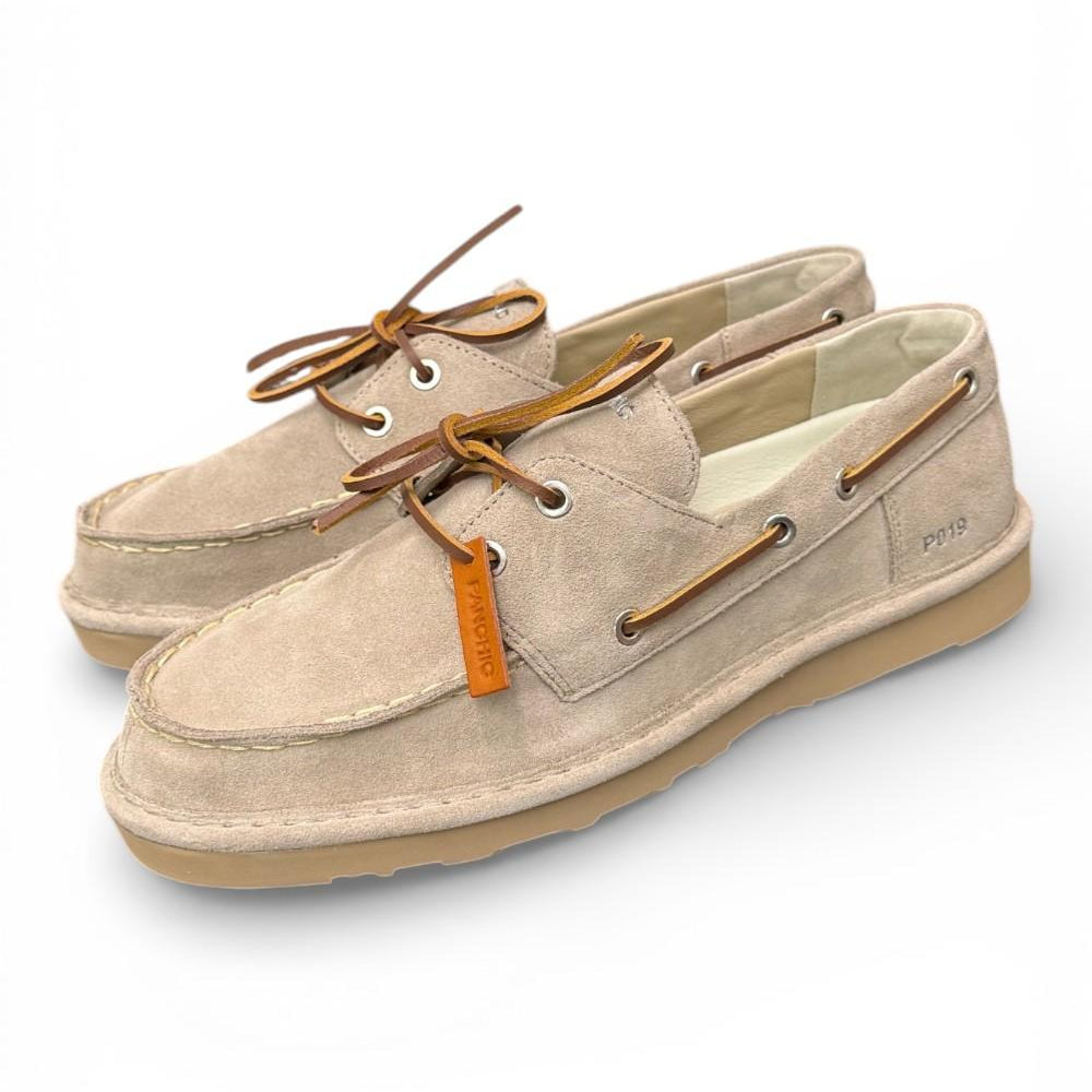 Allacciato barca uomo Panchic suede Dove Grey<BR/> 