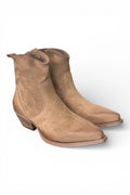 Stivaletto texano suede beige Metisse