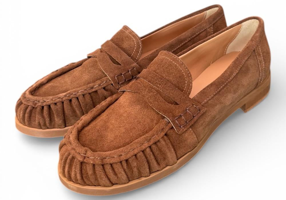 Mocassino donna suede cioccolato Studiouno 