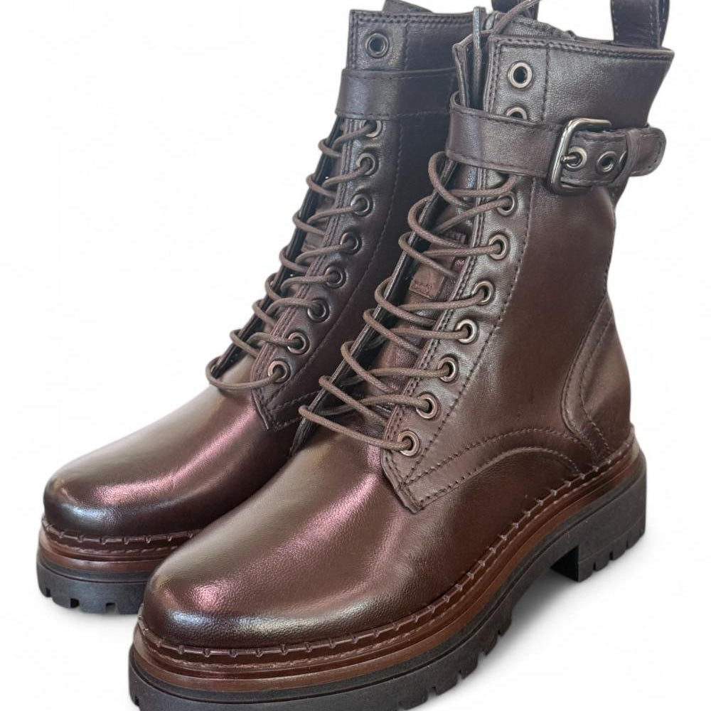 Anfibio pelle moka con fibbia Mjus<BR/> 
