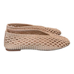Ballerina intrecciata in tessuto champagne Inuovo<BR/> 