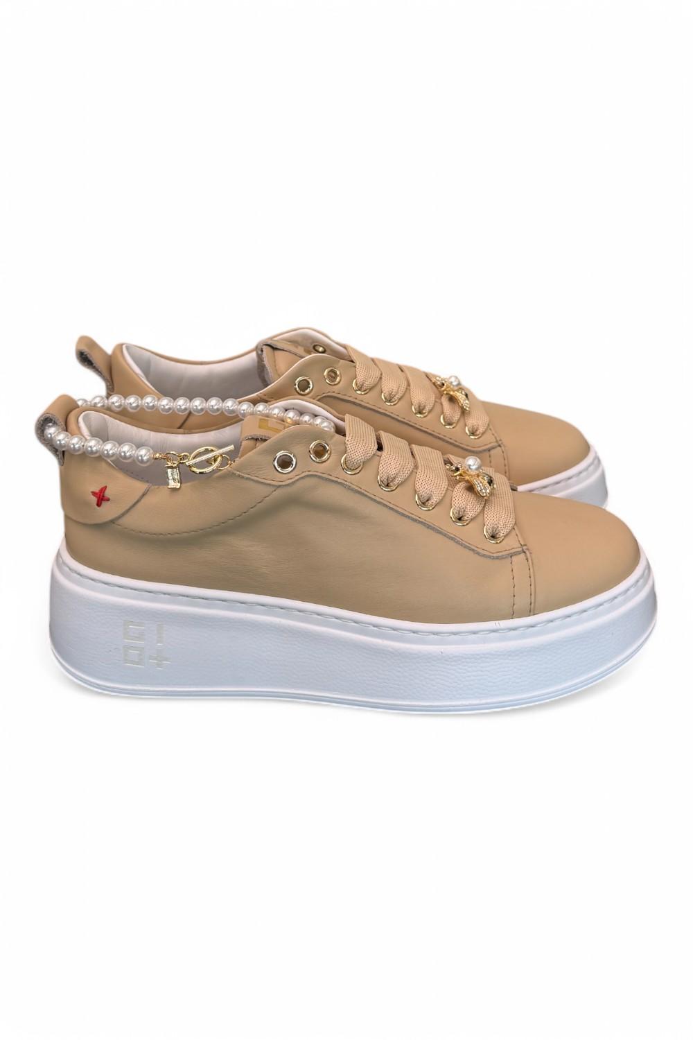 Sneaker Pia Gioplus pelle nude cavigliera 