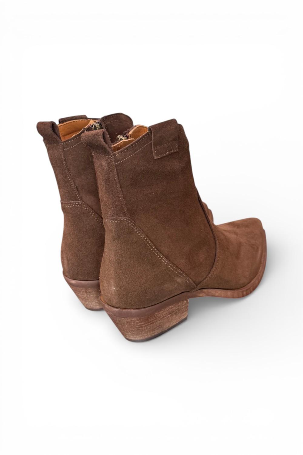 Stivaletto texano corto suede testa di moro Ranye<BR/> 