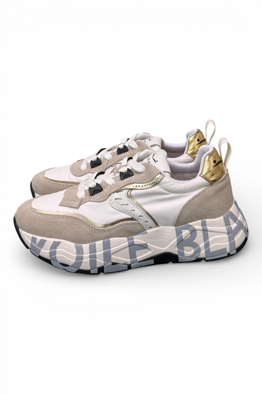 Sneaker donna Voile Blanche Club 105 bianca oro 1N03 
