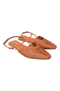 Slingback intrecciata pelle cuoio Elaya