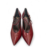 Decolté cinturino in pelle lucida bordeaux Chantal 